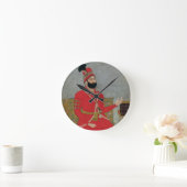 ペルシャのナディール・シャー・アフシャールのポートレート(1688年~1747年) ラウンド壁時計 (ホーム)