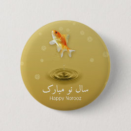 ペルシャのハッピーニューイヤーNorooz Fish 缶バッジ