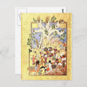 ペルシャのミニチュア:イスカンダル、気分が悪い ポストカード (正面/裏面)