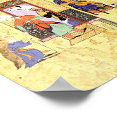 ペルシャのミニチュア:ソロモンとビルキスがチャットをする ポスター (角)