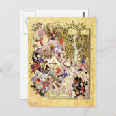 ペルシャのミニチュア:ユスフが井戸から救われる ポストカード (正面/裏面)