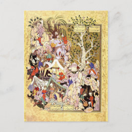 ペルシャのミニチュア：ユスフが井戸から救われる ポストカード