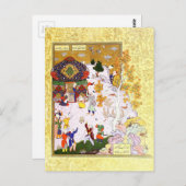 ペルシャのミニチュア:亀の飛行 ポストカード (正面/裏面)