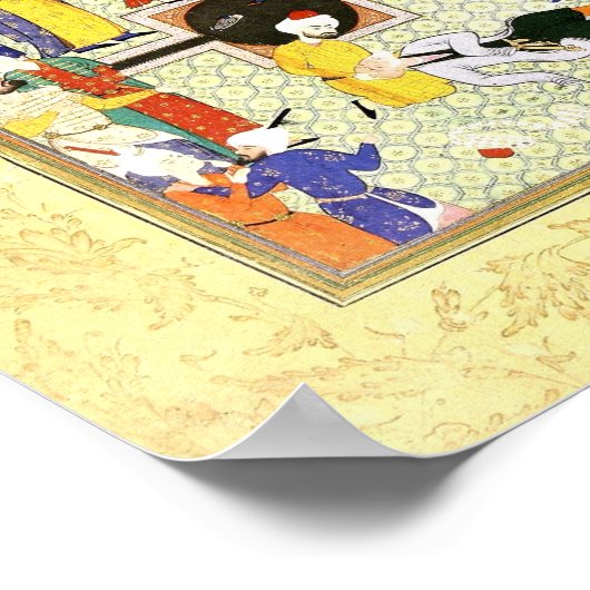 ペルシャのミニチュア：彼の教訓学は古いならず者 ポスター (角)