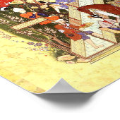 ペルシャのミニチュア:父親が息子に助言する ポスター (角)