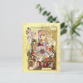 ペルシャのミニチュア:父親が息子に助言する ポストカード (スタンド正面)