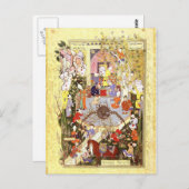 ペルシャのミニチュア:父親が息子に助言する ポストカード (正面/裏面)