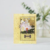 ペルシャのミニチュア:賢い老人と愚かな少年 ポストカード (スタンド正面)