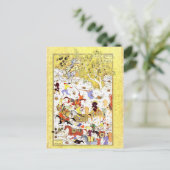 ペルシャのミニチュア：隊商を襲う包帯 ポストカード (スタンド正面)