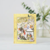 ペルシャのミニチュア: Khusraw Parviz & Shirin ポストカード (スタンド正面)