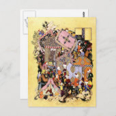 ペルシャのミニチュア： MajnunアプローチLayla Caravan ポストカード (正面/裏面)