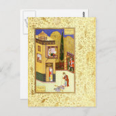 ペルシャのミニチュア: MuridはPirの足に接吻します ポストカード (正面/裏面)