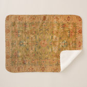 ペルシャのミュートグリーンイエローブルー  シェルパブランケット (正面(横))