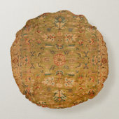 ペルシャのミュートグリーンイエローブルー  ラウンドクッション (裏面)