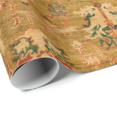 ペルシャのミュートグリーンイエローブルー  ラッピングペーパー (ロールコーナー)