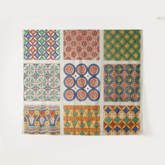 ペルシャのモザイク・タイルの壁のタペストリー タペストリー (正面(横))