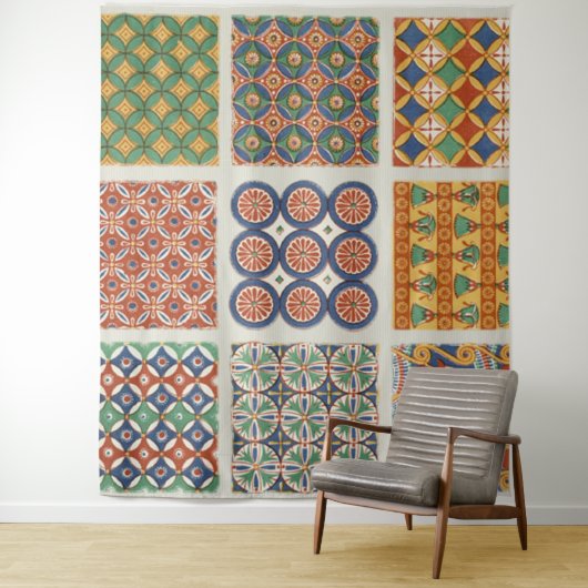 ペルシャのモザイク・タイルの壁のタペストリー タペストリー (インサイチュ)