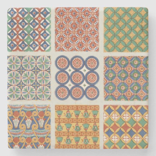 ペルシャのモザイク・タイルの大理石のコースター ストーンコースター (正面)