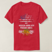 ペルシャのルーツを持つアメリカ合衆国の国旗ペルシア Tシャツ (デザイン正面)