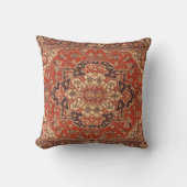 ペルシャのヴィンテージの敷物の花柄のファインアート クッション (正面)