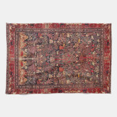 ペルシャのヴィンテージの旧式なカーペットの自然のファインアート キッチンタオル (横)