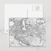 ペルシャの地図1724 ポストカード (正面/裏面)