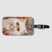 ペルシャの子猫の花ペルシャのフローラを楽しむ ラゲッジタグ (正面横)
