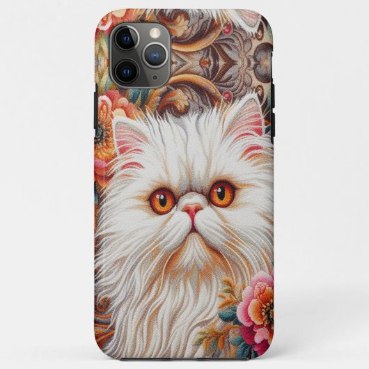 ペルシャの子猫の花ペルシャのフローラを楽しむ Case-Mate iPhoneケース (裏面)