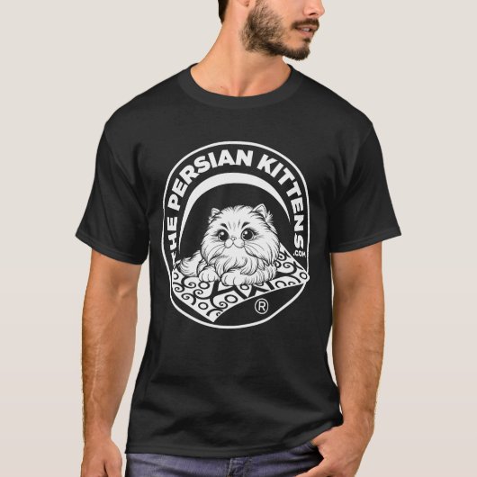 ペルシャの子猫ロゴTシャツ / ホワイト Tシャツ (正面)