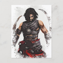 ペルシャの戦士の王子様のファンタジー芸術 ポストカード