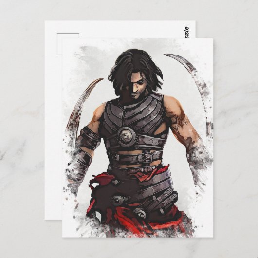 ペルシャの戦士の王子様のファンタジー芸術 ポストカード (正面/裏面)
