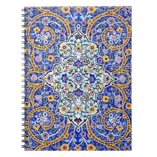ペルシャの手の込んだタイル張りの壁画 ノートブック (正面)