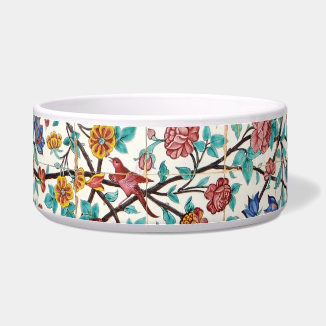 ペルシャの手の込んだタイル張りの壁画 ボウル (正面)