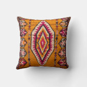 ペルシャの放射能:手作りの黄色のキリムクッション クッション (裏面)