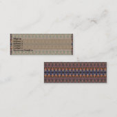 ペルシャの敷物の細いカード スキニー名刺 (正面/裏面)
