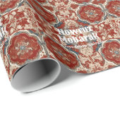 ペルシャの新年ノウルーズパーティーギフトタイル赤 ラッピングペーパー (ロールコーナー)
