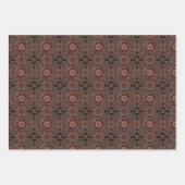 ペルシャの日焼け入り縁取り民族柄 ラッピングペーパーシート (正面3)