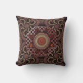 ペルシャの日焼け額縁民族半円マンダラ クッション (正面)