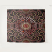 ペルシャの日焼け額縁民族半円マンダラ タペストリー (正面(横))