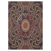 ペルシャの日焼け額縁民族半円マンダラ テーブルクロス (正面)