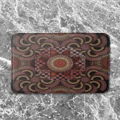 ペルシャの日焼け額縁民族半円マンダラ バスマット