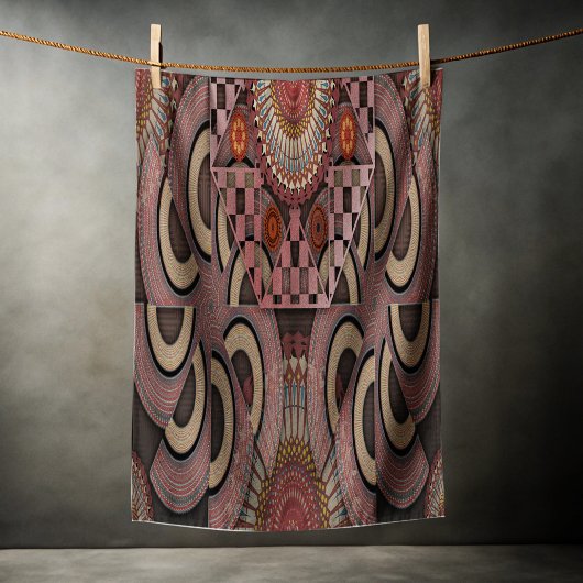 ペルシャの日焼け額縁民族半円マンダラ ビーチタオル