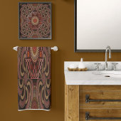 ペルシャの日焼け額縁民族半円マンダラ ビーチタオル