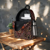 ペルシャの日焼け額縁民族半円マンダラ プリントバックパック