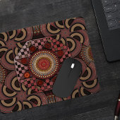 ペルシャの日焼け額縁民族半円マンダラ マウスパッド