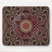 ペルシャの日焼け額縁民族半円マンダラ マウスパッド (正面)