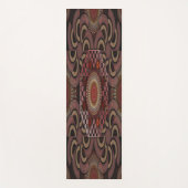 ペルシャの日焼け額縁民族半円マンダラ ヨガマット (正面)