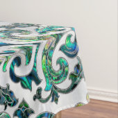 ペルシャの東洋パターンアワビおよび真珠 テーブルクロス (インサイチュ)