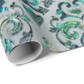 ペルシャの東洋パターンアワビおよび真珠 ラッピングペーパー (ロールコーナー)
