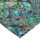 ペルシャの東洋パターンアワビおよび銀 ショートテーブルランナー (コーナー)